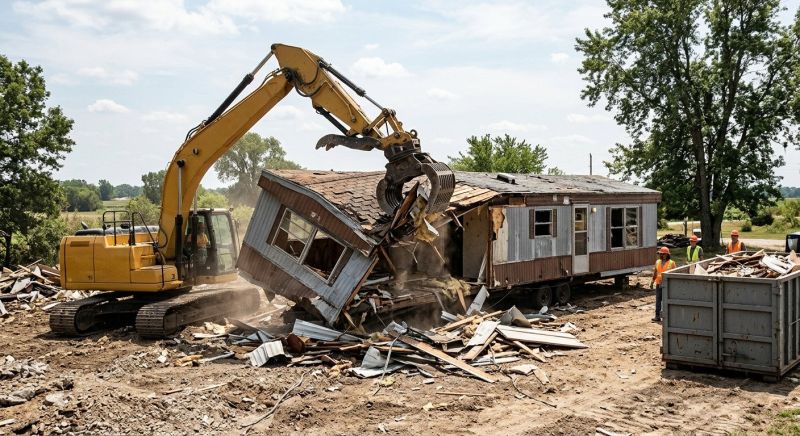 Mobile Home Demolition in Katy, TX
